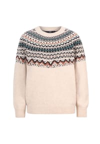 IVKO - Pullover mit aufwendig gemusterter Passe - white coffee