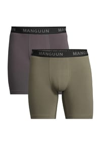 MANGUUN - Pants, 2er-Pack, Logo-Bund, für Herren - GRAU/GRÜN