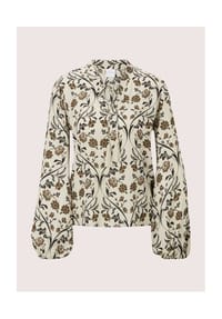 MADELEINE - Blütenbluse in Tunikaform - khaki / multicolor