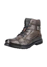 bugatti - Nubukleder Stiefelette - Dunkelgrau