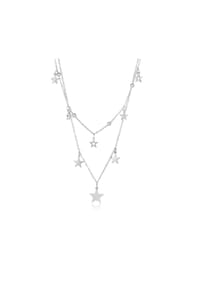 collezione alessandro® - Kurze Kette Stella mit kleinen Glassteinen - golden