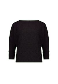 zero - Glitzer-Shirt mit U-Boot Ausschnitt - Black Beauty