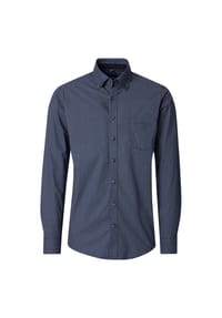 CASAMODA - Herren Freizeithemd Langarm Print Casual Fit - Dunkelblau