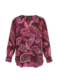 VIA APPIA -DUE- - Bluse mit Paisley-Muster - bordeaux multicolor