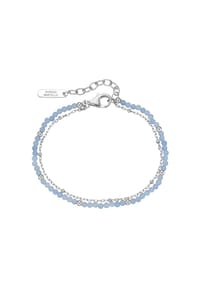 GIORGIO MARTELLO MILANO - Armband mit hellblauen Apatit-Kugeln, Silber 925 - hellblau