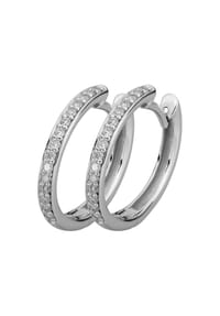 LYOMI - Klappcreolen 585/- Gold 30 Diamant Lab Grown 0,19ct. - weiß