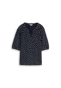 TOM TAILOR - T-Shirt, Split-Neck, für Damen - 40252 NAVY WHITE