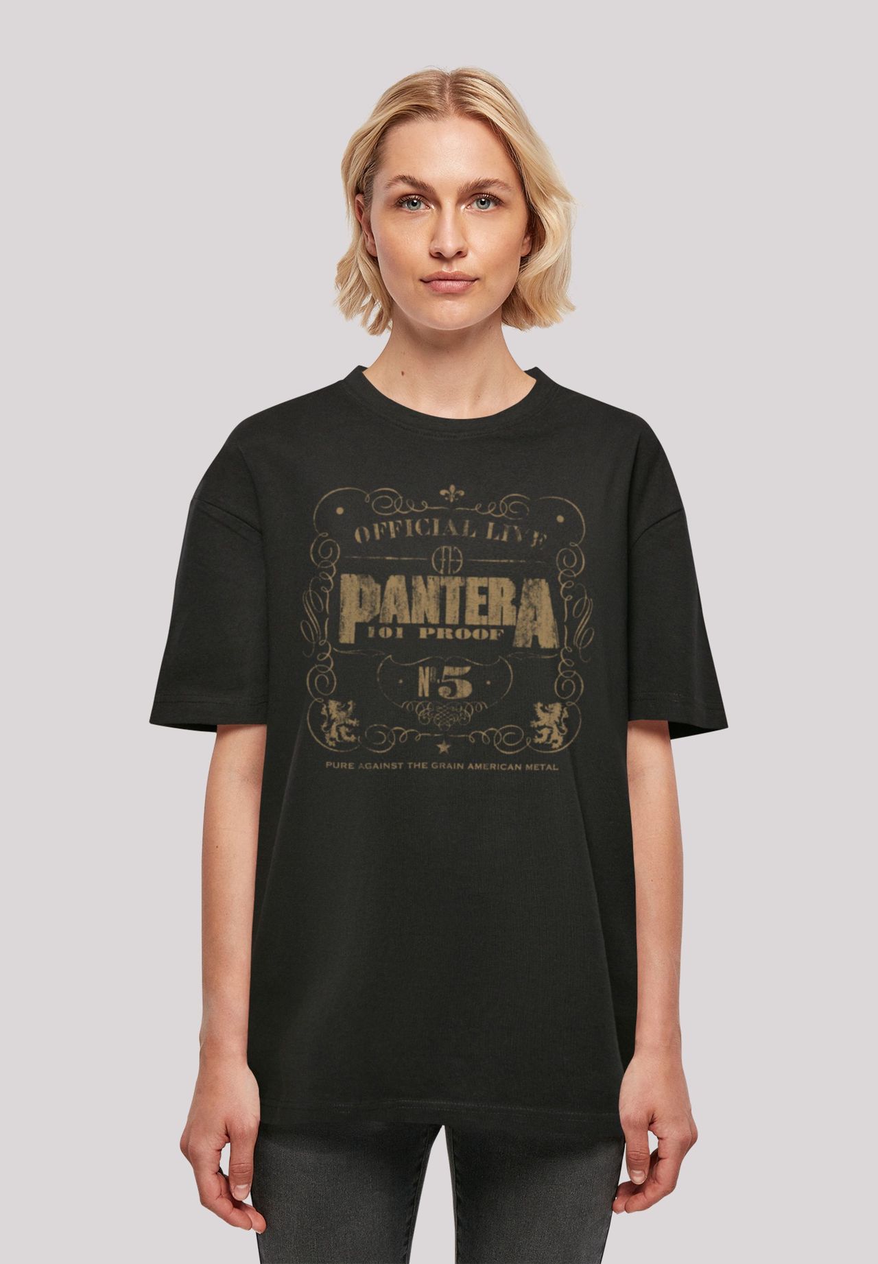 F4NT4STIC | Oversized GALERIA Pantera 101 Black Band Boyfriend T-Shirt Proof Metal