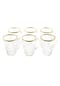 COFI Sunay 6er Gläser-Set mit Henkel Gold Umrandung 203 ml Transparent Bild 9