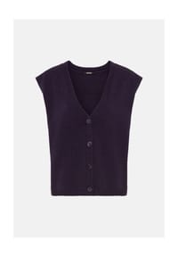 olsen - Weste mit V-Ausschnitt und Knopfleiste - Plum