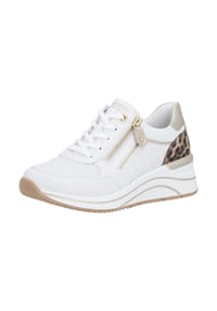 remonte® - Leder/Synthetik Sneaker - Weiß/Braun