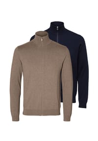 SELECTED - Strickjacke 2er Pack Berg - Schwarz