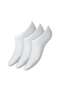 s.Oliver - Füßlinge, 3er-Pack, für Damen - 01  WHITE