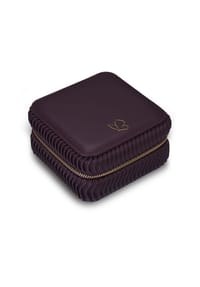 GLANZSTÜCKE MÜNCHEN - Schmuck-Reisetäschchen Kunstleder bordeaux 115x115x58 mm - bordeaux