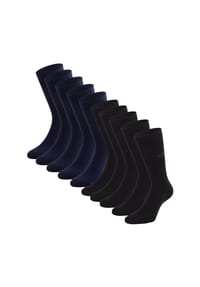 CINQUE - Herren Socken, 10er Pack - Business-Socken, Baumwollmischung, Logo, einfarbig - Anthrazit