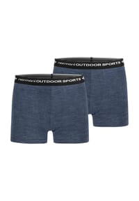normani® - 2er Pack Herren Merino Boxershorts Unterhose - Anthrazit/Schwarz/Grau