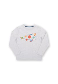 KITE - Kinder Sonnensystem Shirt Bio-Baumwolle - grau