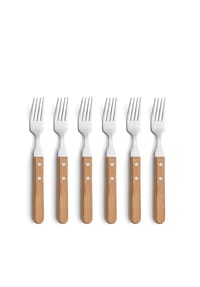 Amefa 6-tlg. Steakgabel Set - Pizza - holz