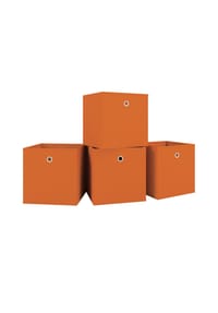 VCM. 4er Set Faltbox | Klappbox Stoff Kiste | Faltschachtel | Maße ca. H. 28 x B. 27 x T. 27 cm | Regalbox - Boxas - VCM Boxas - Grün