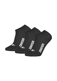 STARTER® - Unisex Sneakersocken, 3er Pack - Sneaker Socks, Logo, Baumwollmischung - Schwarz