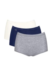 sloggi - Basic+ Maxislips, 3er-Pack, Baumwollstretch, für Damen - BLAU MIX