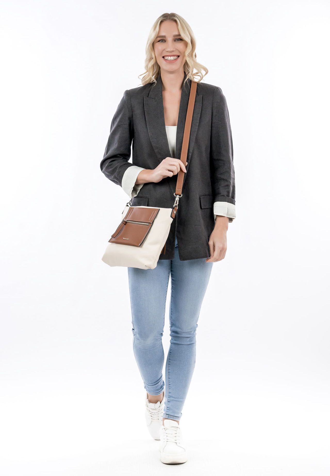 Tamaris UmhäNgetasche "Fabrizia", Zweifarbig, ReißVerschluss, FüR Damen, Beige