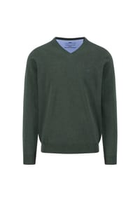 FYNCH-HATTON® - Pullover, V-Ausschnitt, für Herren - 826 WINTER WHITE