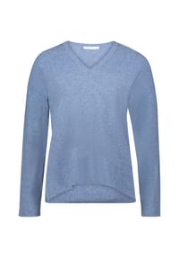 BETTY & CO - Pullover, V-Ausschnitt, für Damen - 8712 BLUE MELANGE