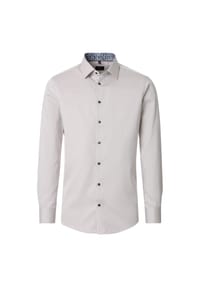 VENTI - Herren Businesshemd Langarm uni Modern Fit - Beige