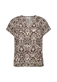 CARTOON - Blusenshirt mit Rüschen - Patch Brown/Cream