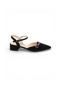 Apple of Eden - Absatzsandale ELLIS Hochwertige Ledersandale mit Absatz und modernem Design - BLACK