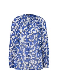 comma, - Bluse, Split-Neck, für Damen - 56A0  BLUE