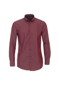 VENTI - Herren Businesshemd kariert Modern Fit - Grau