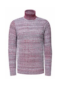 RUSTY NEAL - Rollkragenpullover im angesagten Strickdesign - Schwarz