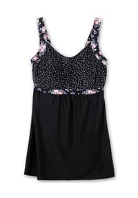sheego - Tankini-Oberteil - schwarz gepunktet