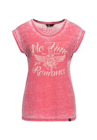 QUEEN KEROSIN - Print-Shirt Enzym Wash No Time For Romance - grau