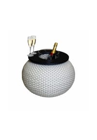 COOTAB COOLER TABLE - Beistelltisch mit Acryl-Kühler Milano 40 cm - Anthrazit/Champagner