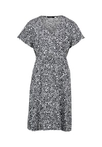 zero - Minikleid mit Print. - Dark Blue/Cream