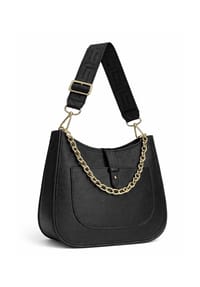collezione alessandro® - Schultertasche München aus Rindsleder, Made in Italy - khaki