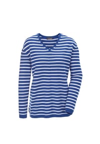 GOLDNER - Basicpullover mit V-Ausschnitt - aqua