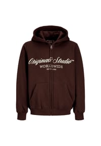 JACK & JONES - Sweatjacke NORREBRO Kapuzensweatjacke - braun