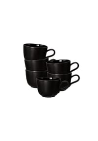 Seltmann Weiden Kaffeetassen Liberty Velvet Black 260 ml 6er Set schwarz - LIBERTY VELVET BLACK - schwarz