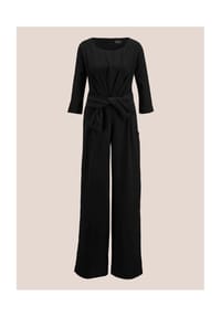 MADELEINE - Eleganter Jumpsuit mit Layering-Oberteil - schwarz