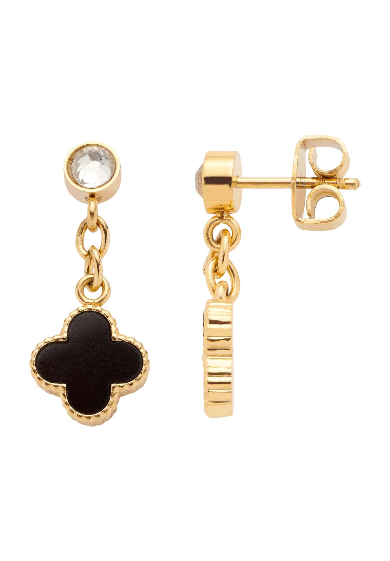 LEONARDO MINELLI Damen Ohrstecker, Edelstahl mit Onyx | GALERIA