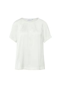 comma, - Shirtbluse, Raffung, für Damen - 0120 WHITE