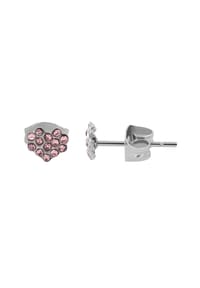 Adelia's - Adelia's Damen Ohrstecker aus Edelstahl mit Herz - schwarz
