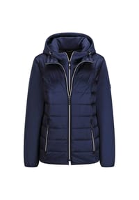 GOLDNER - Stepp-Winterjacke mit Kapuze - marine