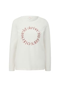 s.Oliver - Langarmshirt, Baumwolle, für Damen - 02D0  WHITE