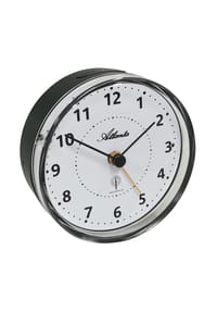 Atlanta by PARAGON - Funkgesteuerter Reisewecker Analog mit Licht, Snooze & Crescendo - 1847/4 (Anthrazit) - Anthrazit