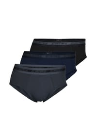 jbs - Midi Slip / Unterhose 3er Pack Bamboo - Blau / Grau / Schwarz